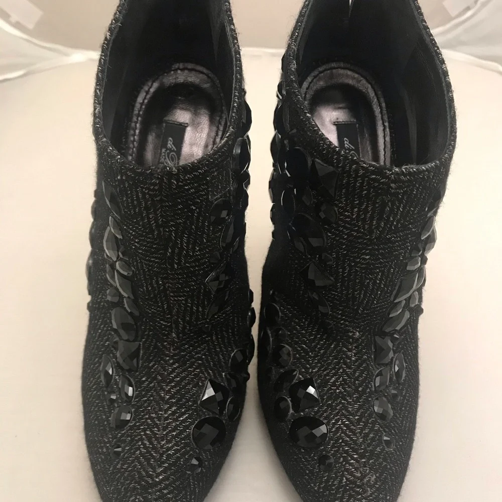 NEW-Di Beatrice Italian crystal booties - Picture 2 of 6